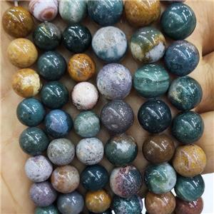 Natural Ocean Agate Beads Multicolor Smooth Round, approx 6mm dia