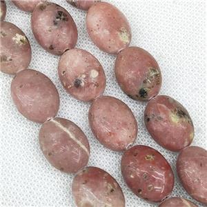 Natural Plum Blossom Jasper Oval Beads Pink, approx 15-20mm