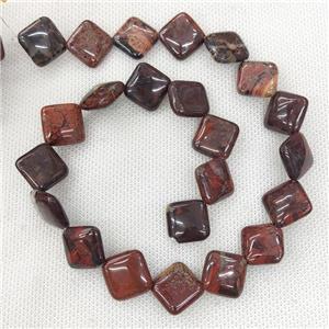 Natural Poppy Jasper Beads Square Corner-Drilled, approx 15mm