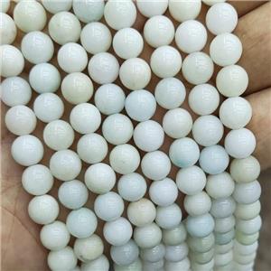 White Ivory Jasper Beads Smooth Round, approx 8mm dia