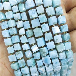 Natural Larimar Beads Blue Cube, approx 5.5-6mm