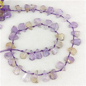 Natural Ametrine Beads Teardrop Topdrilled, approx 9-14mm