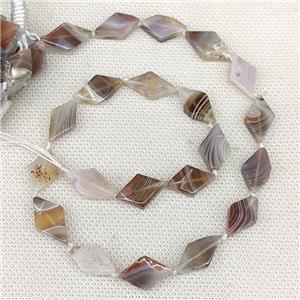 Natural Botswana Agate Rhombus Beads, approx 10-18mm