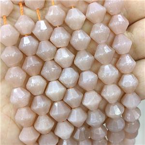 Natural Peach Moonstone Beads Bicone, approx 10mm