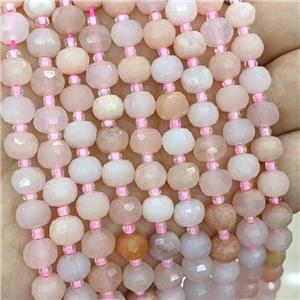 Natural Pink Aventurine Beads Faceted Rondelle, approx 6x8mm