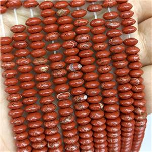 Natural Red Jasper Beads Smooth Rondelle, approx 3-6mm