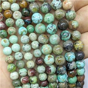 Natural Chinese Turquoise Beads Green Smooth Round, approx 6mm