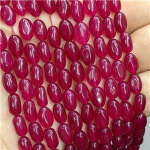 Red Jade Oval Beads Dye, approx 7-10mm