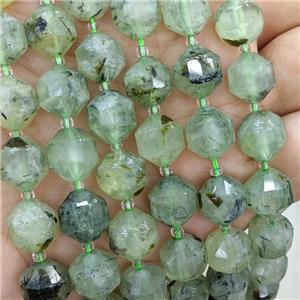 Natural Green Prehnite Bullet Beads, approx 10-12mm