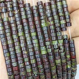 Natural Bloodstone Heishi Beads, approx 4mm