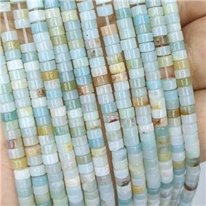 Natural Chinese Amazonite Heishi Beads Blue, approx 4mm