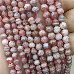 Natural Pink Argentina Rhodochrosite Beads Smooth Round, approx 6mm