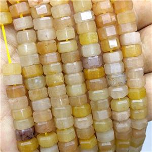 Natural Yellow Aventurine Hexagon Beads, approx 5-8mm