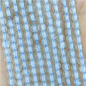 Natural Blue Topaz Beads Smooth Round, approx 3mm