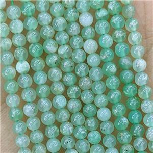 Natural Australian Chrysoprase Beads Green Smooth Round, approx 3mm