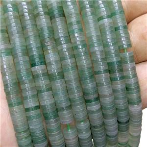 Natural Green Aventurine Heishi Beads, approx 1x6mm