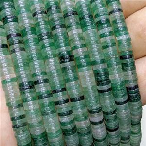 Natural Green Strawberry Quartz Heishi Beads, approx 1x6mm