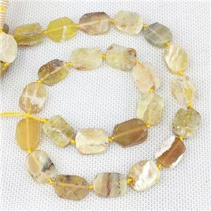 Natural Yellow Opal Rectangle Beads, approx 10-15mm