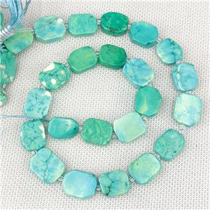 Natural Howlite Beads Teal Dye, approx 10-15mm