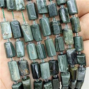 Green Charoite Tube Beads Dye, approx 7-14mm