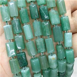 Natural Green Aventurine Tube Beads, approx 7-14mm