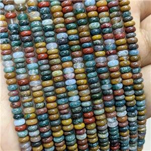 Natural Ocean Agate Beads Smooth Rondelle, approx 2x4mm