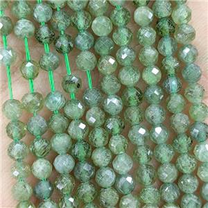 Natural Green Apatite Beads Faceted Round B-Grade, approx 4mm