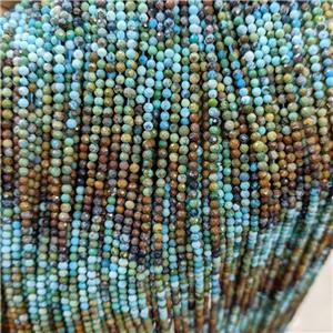 Natural Chinese Turquoise Beads Multicolor Tiny Faceted Round, approx 2.6mm