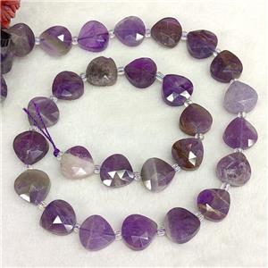 Natural Amethyst Beads Purple Faceted Teardrop, approx 12mm