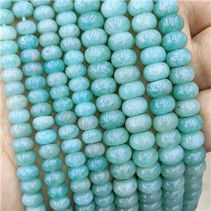 Natural Green Amazonite Beads Smooth Rondelle, approx 5x8mm