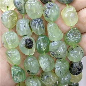 Natural Green Prehnite Beads Nugget Freeform, approx 12-15mm