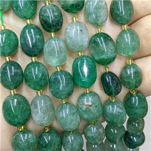 Natural Green Strawberry Quartz Nugget Beads Freeform, approx 10-15mm