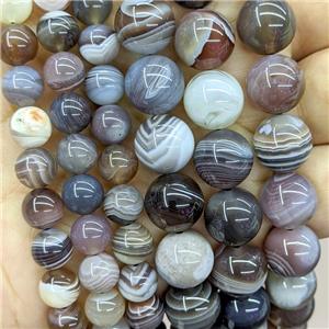 Natural Botswana Agate Beads Smooth Round, approx 18mm dia