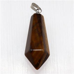 tiger eye stone pendants, faceted teardrop, approx 14-30mm