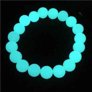 aqua noctilucent stone bracelet, approx 6mm dia