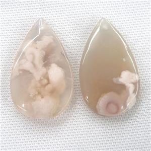 Cherry Agate pendants, teardrop, approx 33-50mm