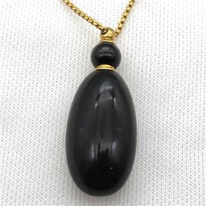 black Onyx Agate perfume bottle Necklace, approx 25-50mm