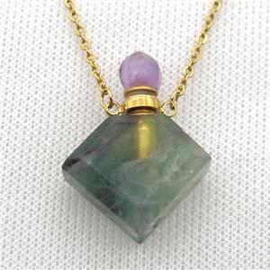 Fluorite perfume bottle Necklace, approx 20-30mm