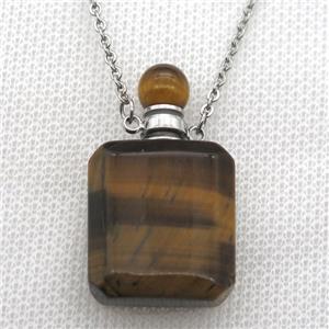 Tiger eye stone perfume bottle Necklace, approx 20-35mm