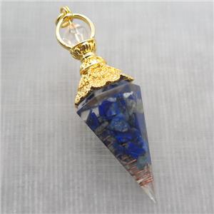 blue Lapis chips pendulum pendant, approx 6-60mm