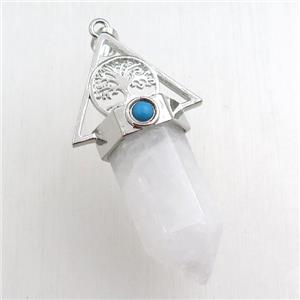 clear quartz bullet pendant, approx 15-55mm