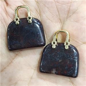 Poppy Jasper bag pendant, approx 20-24mm