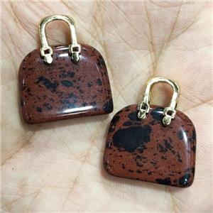 Autumn Jasper Bag Pendant, approx 20-24mm