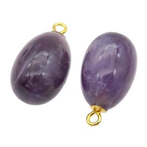 purple Amethyst egg pendant, approx 10-15mm