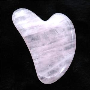 Rose Quartz Slice GuaSha Massage Tools, approx 60-70mm