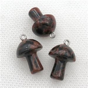 Autumn Jasper mushroom pendant, approx 15-20mm