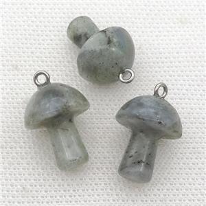 Labradorite mushroom pendant, approx 15-20mm