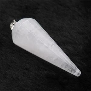 Clear Quartz Pendulum Pendant, approx 16-40mm