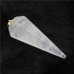 Clear Quartz Pendulum Pendant, approx 16-40mm