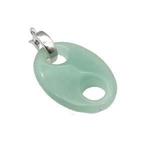 Green Aventurine Pignose Pendant, approx 18-25mm